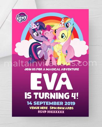 My Little Pony #1 Birthday Invitation