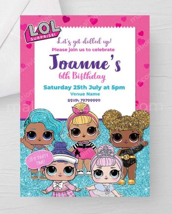 L.O.L Dolls Invitation