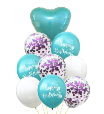 Mermaid Balloons Set - Foil/Latex 9pcs