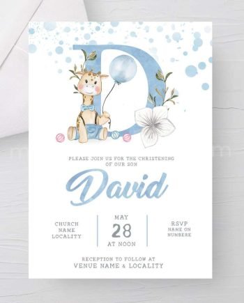 Boy Christening Invitation