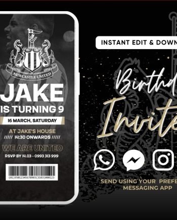 Newcastle Birthday Invitation